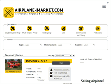 Tablet Screenshot of airplane-market.com